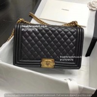 Chanel Boy Super Fake Sling Bags India |Lushentic Grade Grained Calfskin Leather