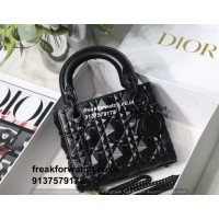 Christian Dior Super Fake Mini Lady Bag | Cannage Calfskin With Diamond Motif